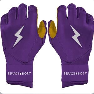 BRUCE BOLT ORIGINAL SERIES LONG CUFF BATTING GLOVES PURPLE - M